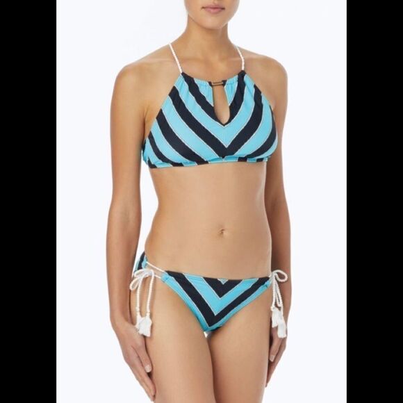Michael Kors nautical rope stripe bikini. Small. NWT - Picture 6 of 10